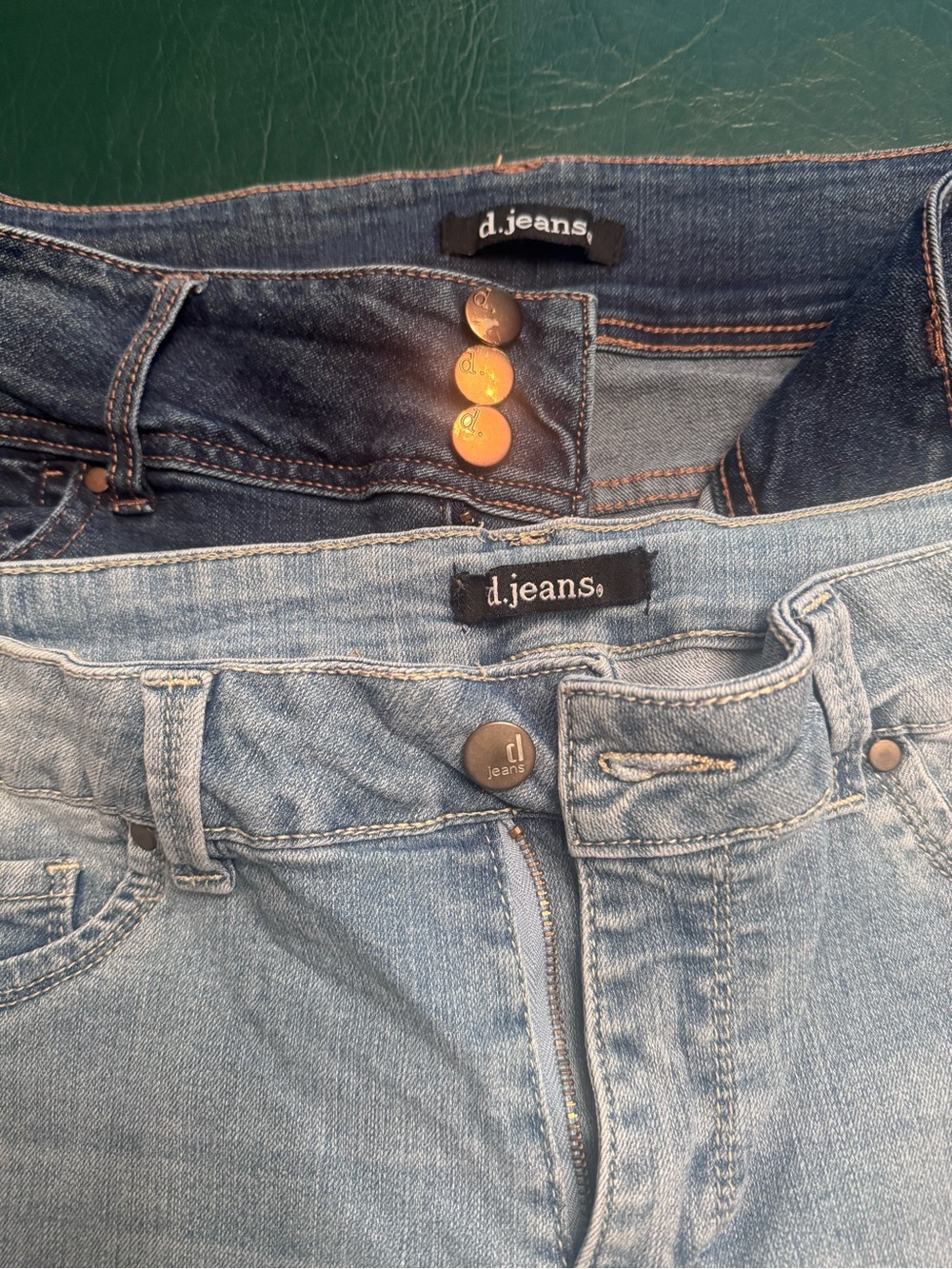 2 pairs! Light and Dark Wash Denim Shorts - Picture 3 of 5